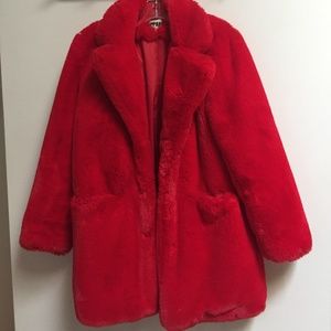 Apparis Faux Fur Red Ginger Sophie Coat Size S